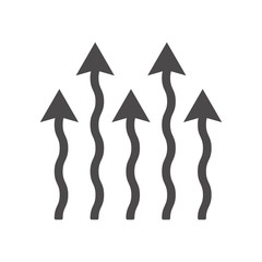 Moisture evaporation icon in flat style.Vector illustration.