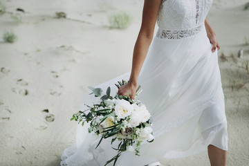 Beautiful wedding flowers. Wedding bouquet.