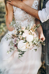 Beautiful wedding flowers. Wedding bouquet.