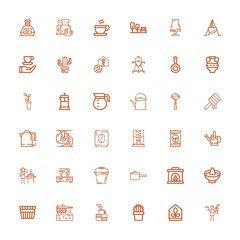 Editable 36 pot icons for web and mobile