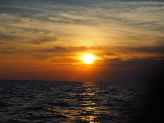 sunset over the sea