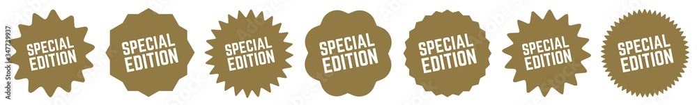 Wall mural Special Edition Tag Gold | Icon | Sticker | Deal Label | Variations