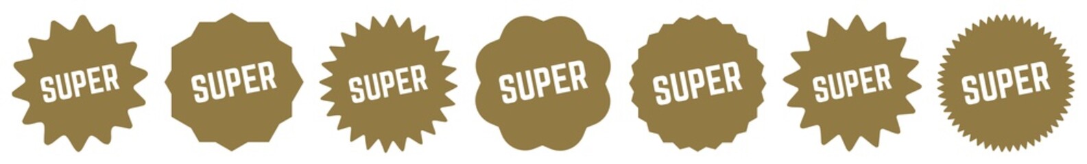 Super Tag Gold | Icon | Sticker | Deal Label | Variations