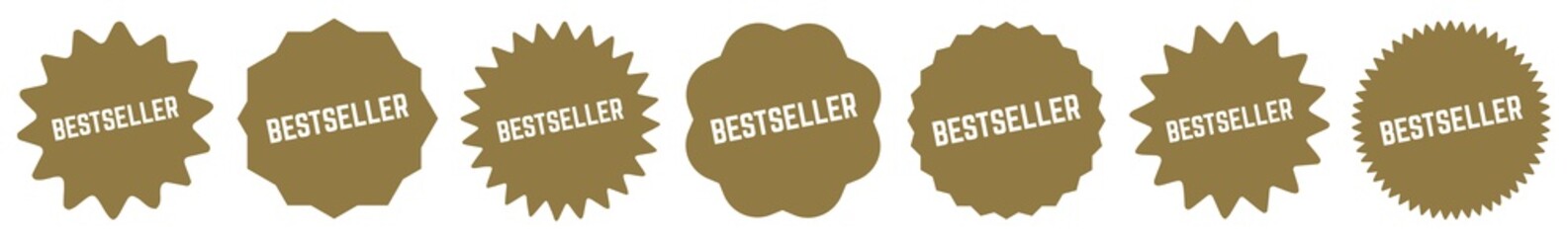 Bestseller Tag Gold | Icon | Sticker | Deal Label | Variations - obrazy, fototapety, plakaty
