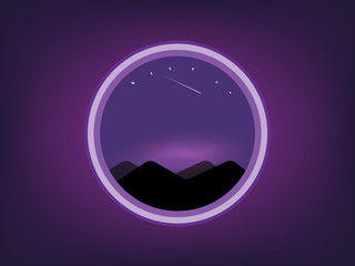 Night seen landscape background