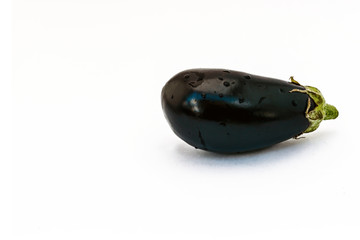 Eggplant vegetable on a white background, isolate.