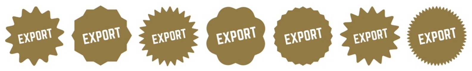 Export Tag Gold | Icon | Sticker | Deal Label | Variations