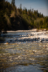 Riverbed with Tatra landscape 