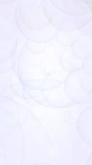 Abstract white background. Backdrop with light transparent bubbles. Vertical orientation. 3D illustration