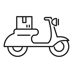Scooter relocation icon. Outline scooter relocation vector icon for web design isolated on white background