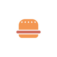 Hamburger icon. vector fast food symbol in flat style