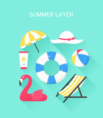 A collection of object layers that emerge in the summer
