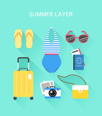A collection of object layers that emerge in the summer
