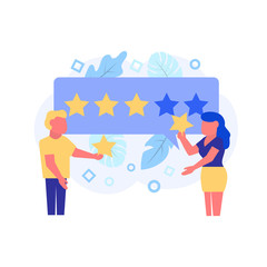 Feedback concept Vector illustration in flat style