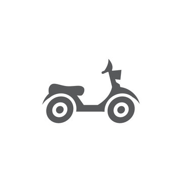 Moped icon on white background