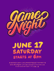 Game night flyer. © Alex Gorka