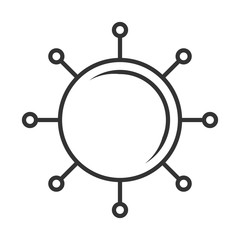 Simplified corona virus icon illustration