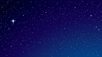 Stars in the night sky. Vector drawing