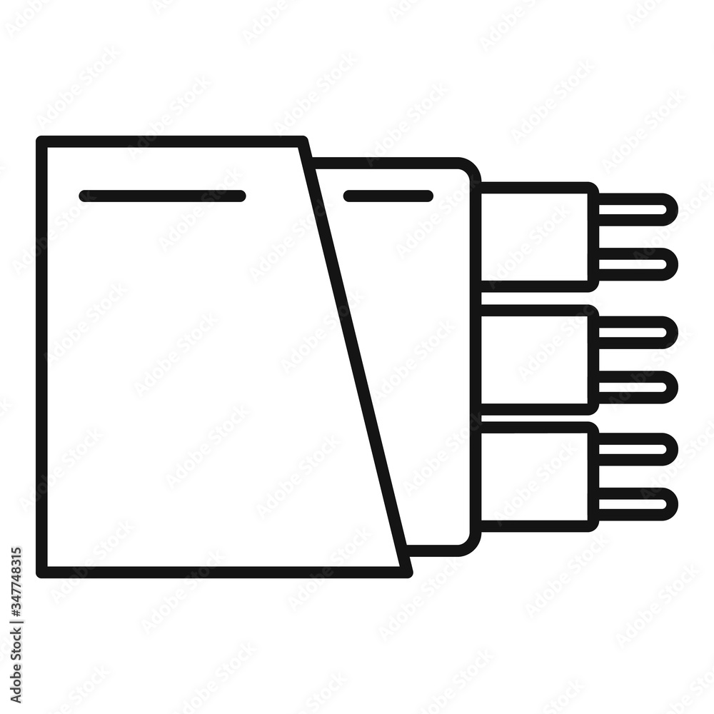 Sticker information optical fiber icon. outline information optical fiber vector icon for web design isolate