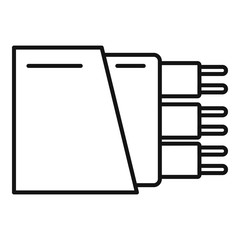 Information optical fiber icon. Outline information optical fiber vector icon for web design isolated on white background