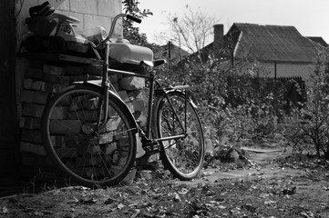 Vintage bicycle in the street.