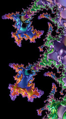 Artistic and imaginative digitally designed abstract 3D background