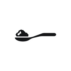 Spoon with sugar icon design isolated on white background
