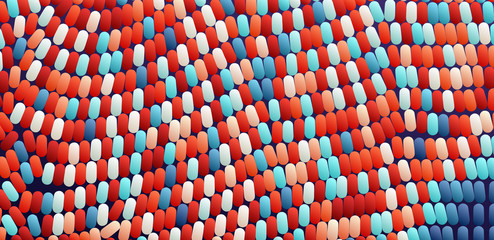 Fototapeta premium Abstract background with color ovals. Vector illustration.