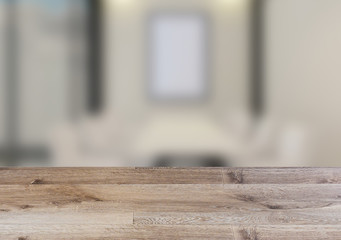 Background with empty wooden table. Flooring