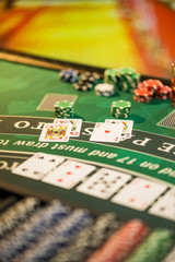 Fototapeta premium Casino Black Jack table