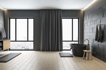 Modern gray bathroom