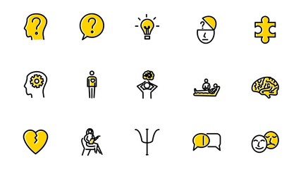 
Simple Set of Psychology  Line Icons.vector illustration
