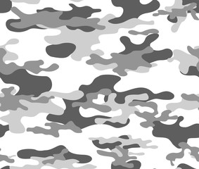 Gray classic camouflage pattern seamless background for print vector ornament.