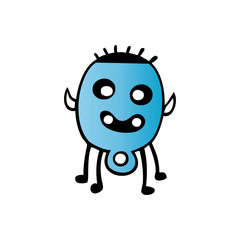 Cute cartoon monster. Vector funny monster character illustration design