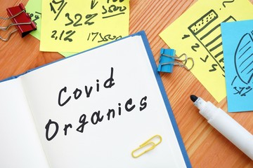 covid organics  sign on the sheet.