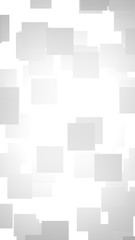 White abstract background. Misty backdrop with grey squares. 3D illustration