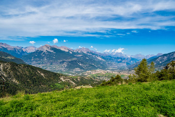 Alpine landscape of the French alps, Risoul in the Provence Alpes, France