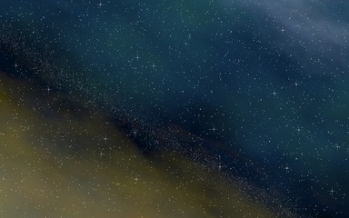 Colorful and beautiful space background. Outer space. Starry outer space texture. 3D illustration