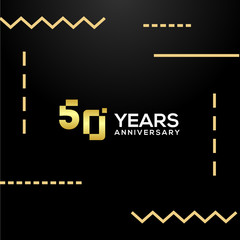 50 Year Anniversary Gold Number Vector Design