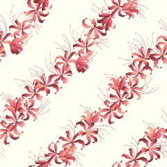 Fototapeta na wymiar The cluster amaryllis pattern that is beautiful with Japanese style,