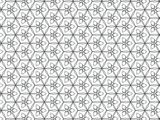 Fototapeta premium Pattern back and white mandala drawing background