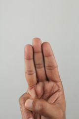 Isolated hand fingers movement