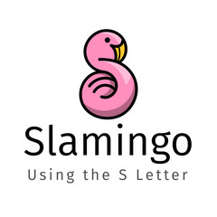 Fototapeta premium Simple icon for trendy Logo design. Using the letter S combined with flamingo. Can be used to create an identity brand