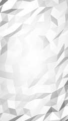 Obraz premium White abstract background. Lowpoly backdrop. Crumpled paper. 3D illustration