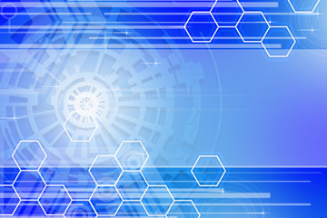 Modern technical background in blue