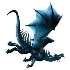 Fototapeta premium 3D Rendering Fairy Tale Dragon on White