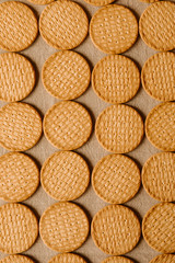 Biscuit pattern and background for design. Top view. 