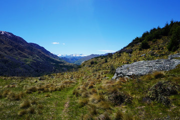 Fototapeta na wymiar Panoramic view of a mountain landscape