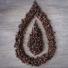 organic coffee bean backgound texture