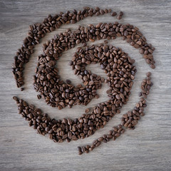 organic coffee bean backgound texture